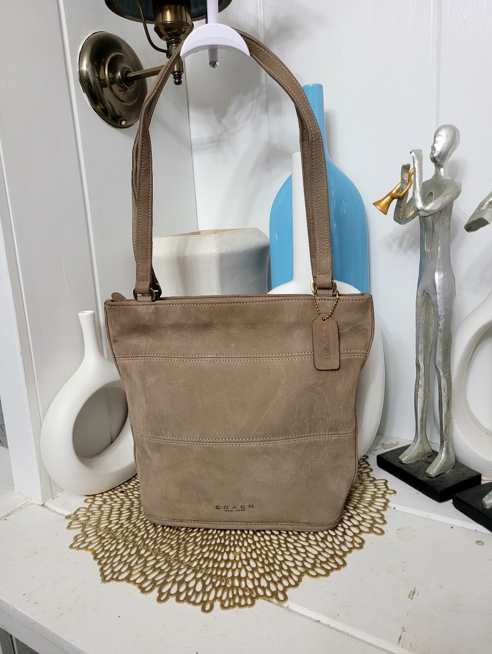 Vintage Coach  Shoulder Tote Nubuck 4393